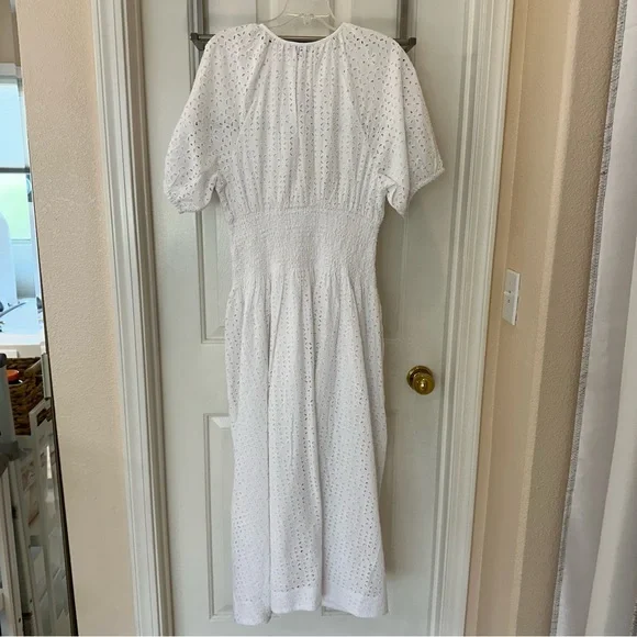 NWT J. Crew Provence smocked-waist midi dress in eyelet - Picture 7 of 12